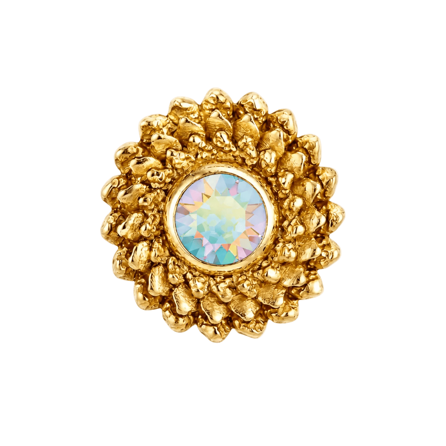 Vortex - 14K Gold Stone Threadless/Threaded End - piercing-zone.com