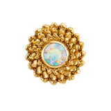 Vortex - 14K Gold Stone Threadless/Threaded End - piercing-zone.com