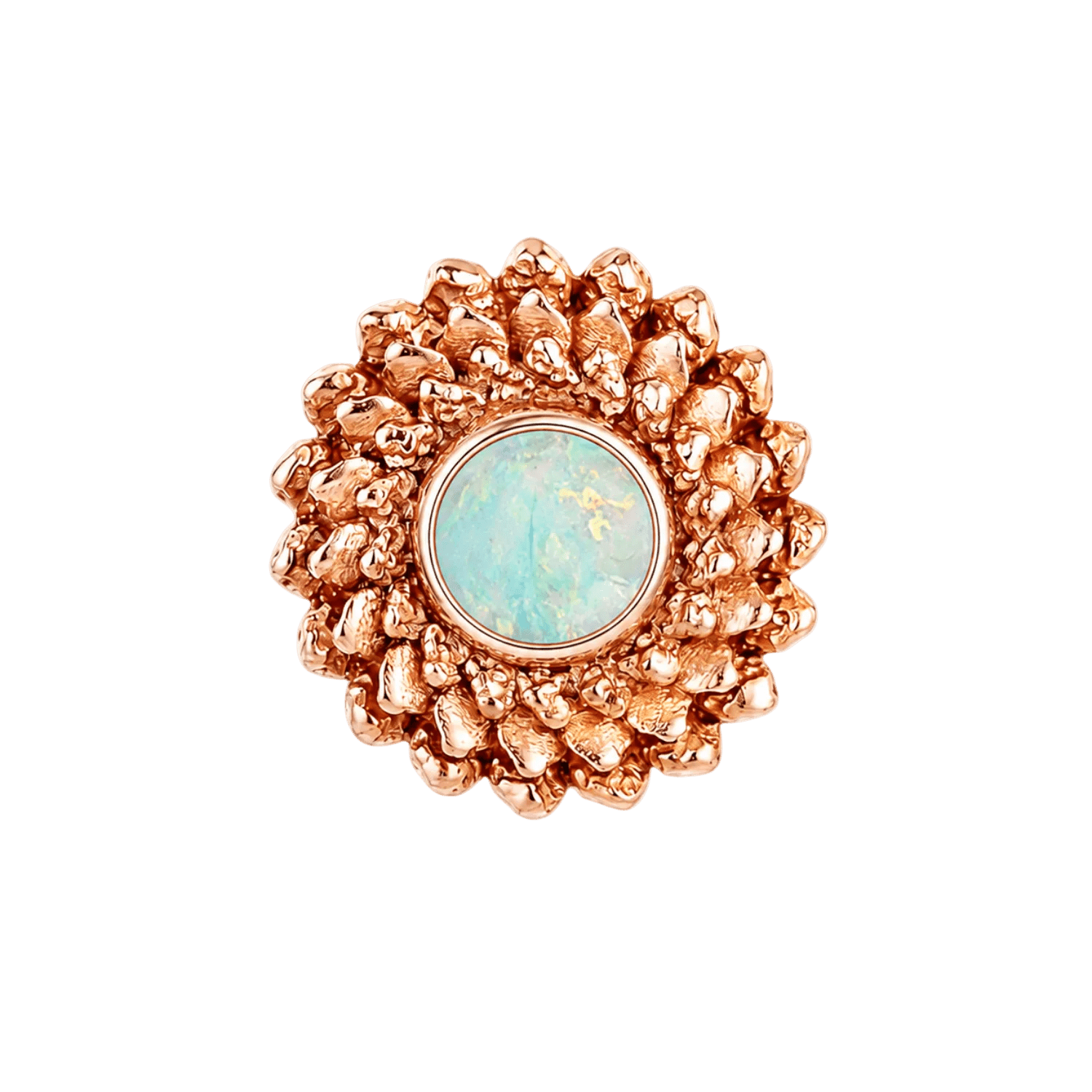Vortex - 14K Gold Stone Threadless/Threaded End - piercing-zone.com