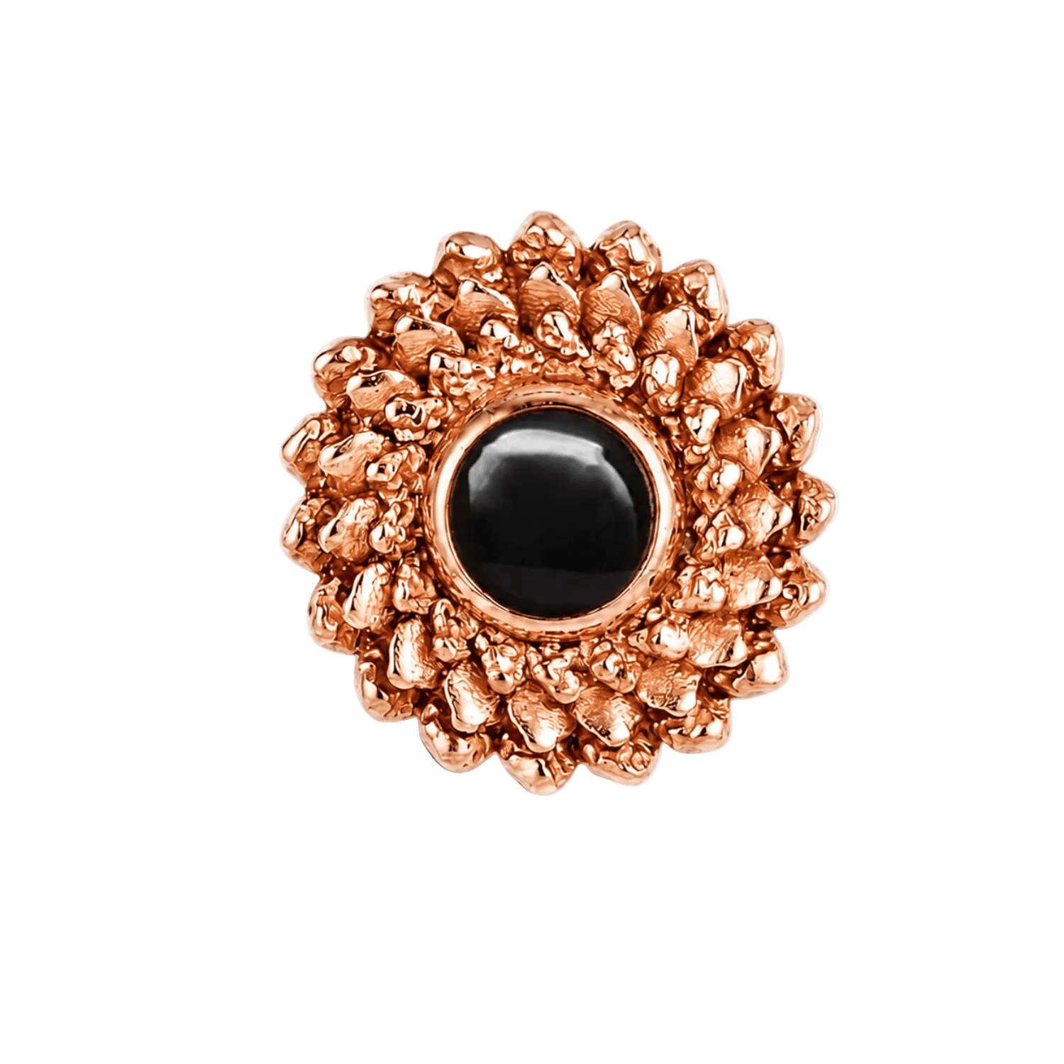 Vortex - 14K Gold Stone Threadless/Threaded End - piercing-zone.com