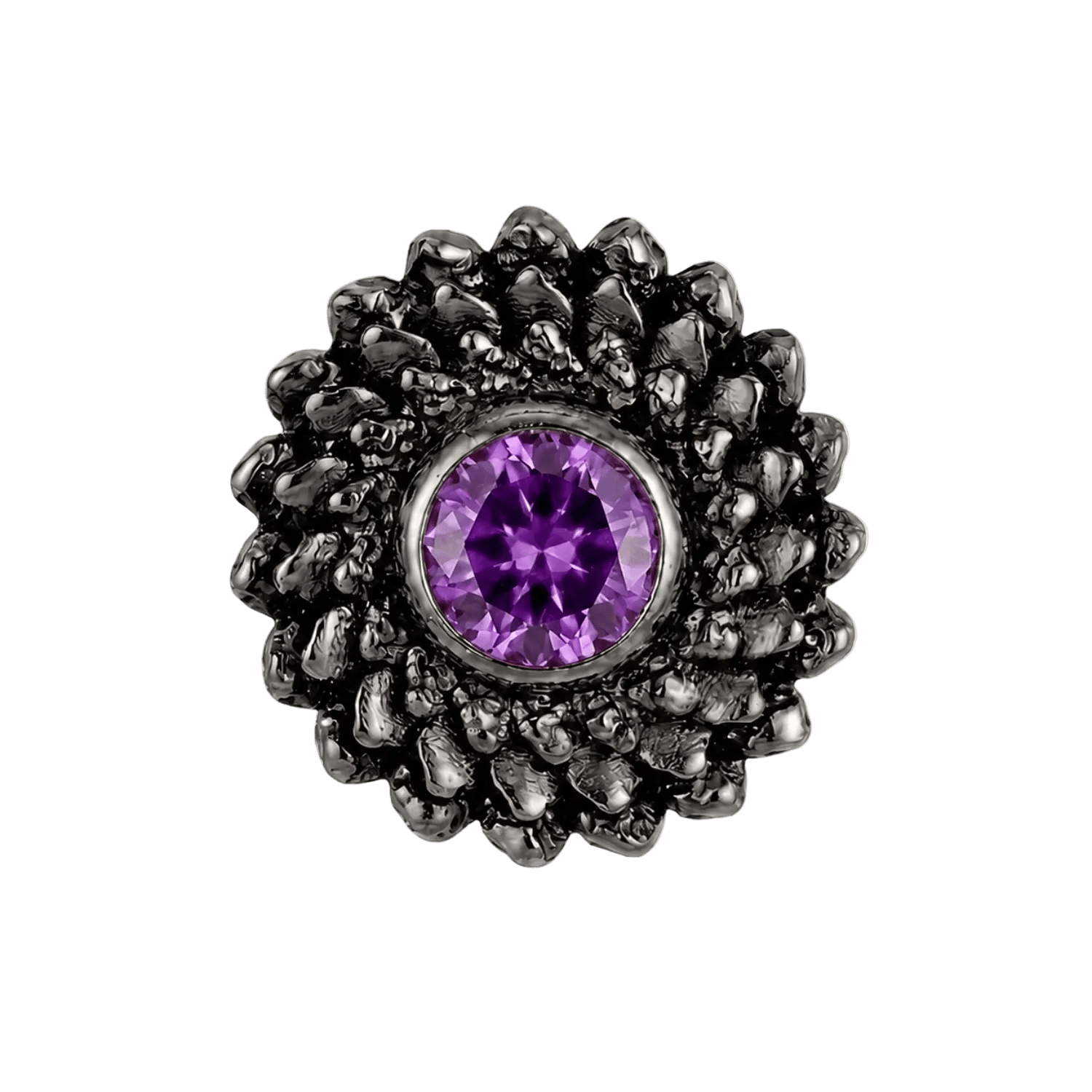 Vortex - 14K Gold Stone Threadless/Threaded End - piercing-zone.com