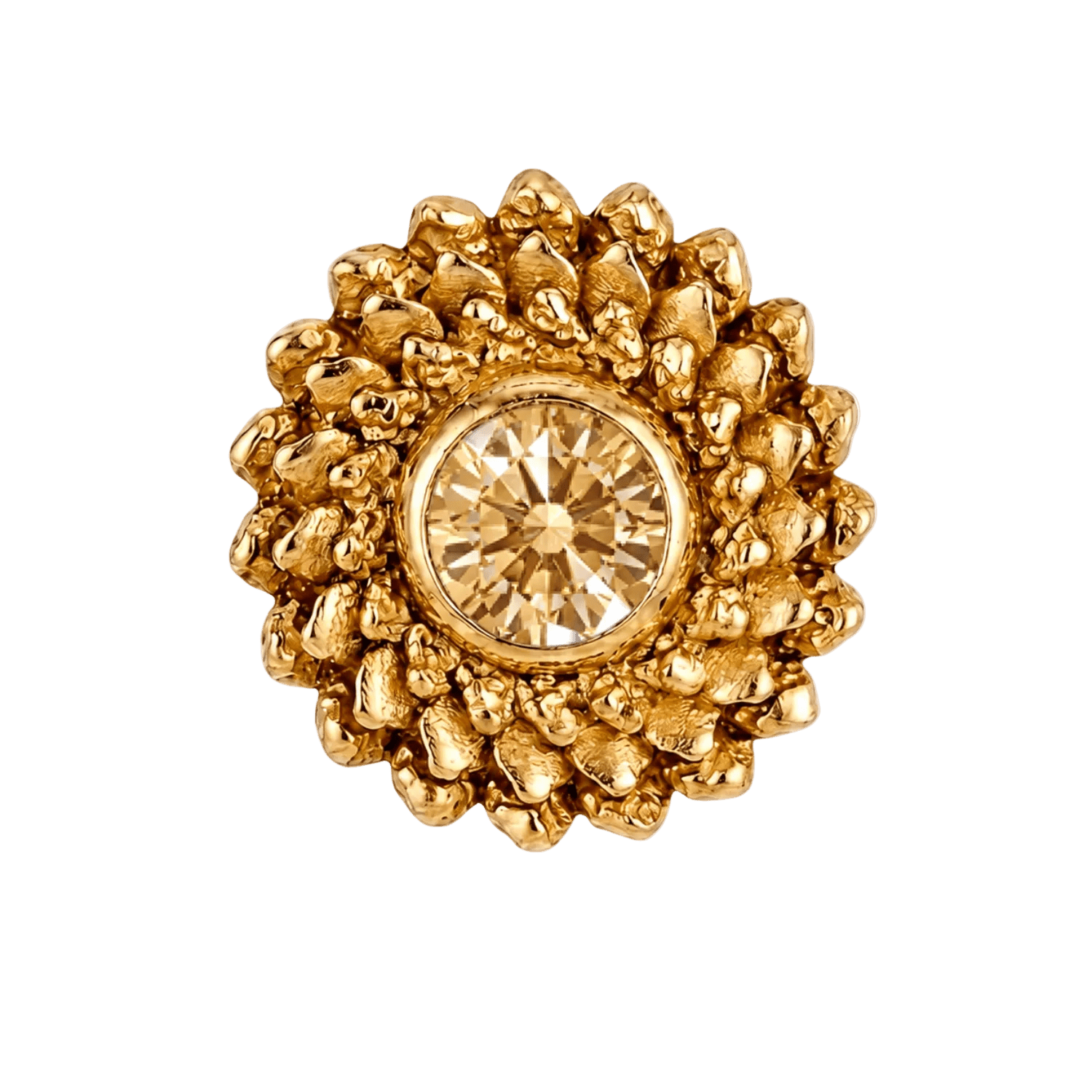 Vortex - 14K Gold Stone Threadless/Threaded End - piercing-zone.com