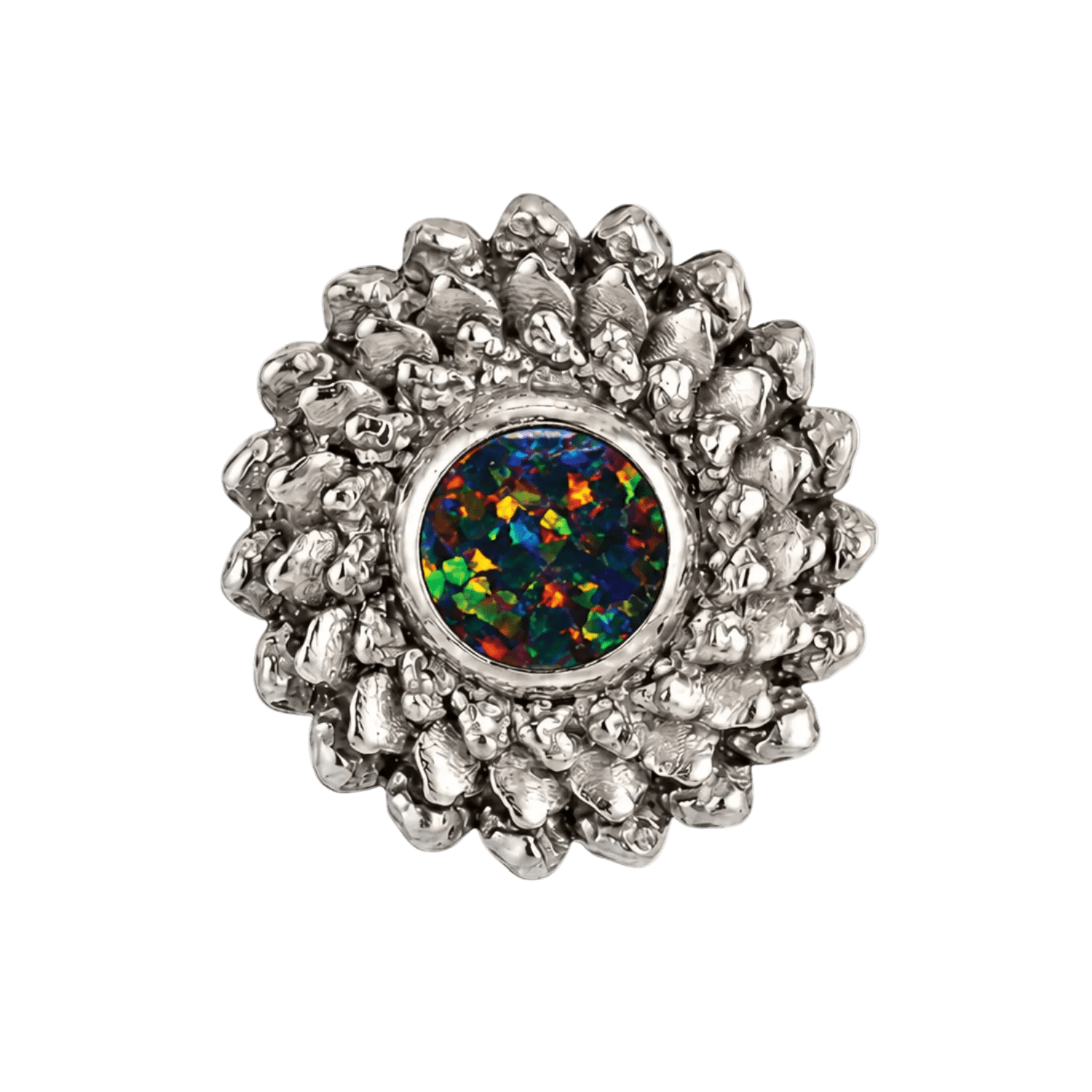 Vortex - 14K Gold Stone Threadless/Threaded End - piercing-zone.com