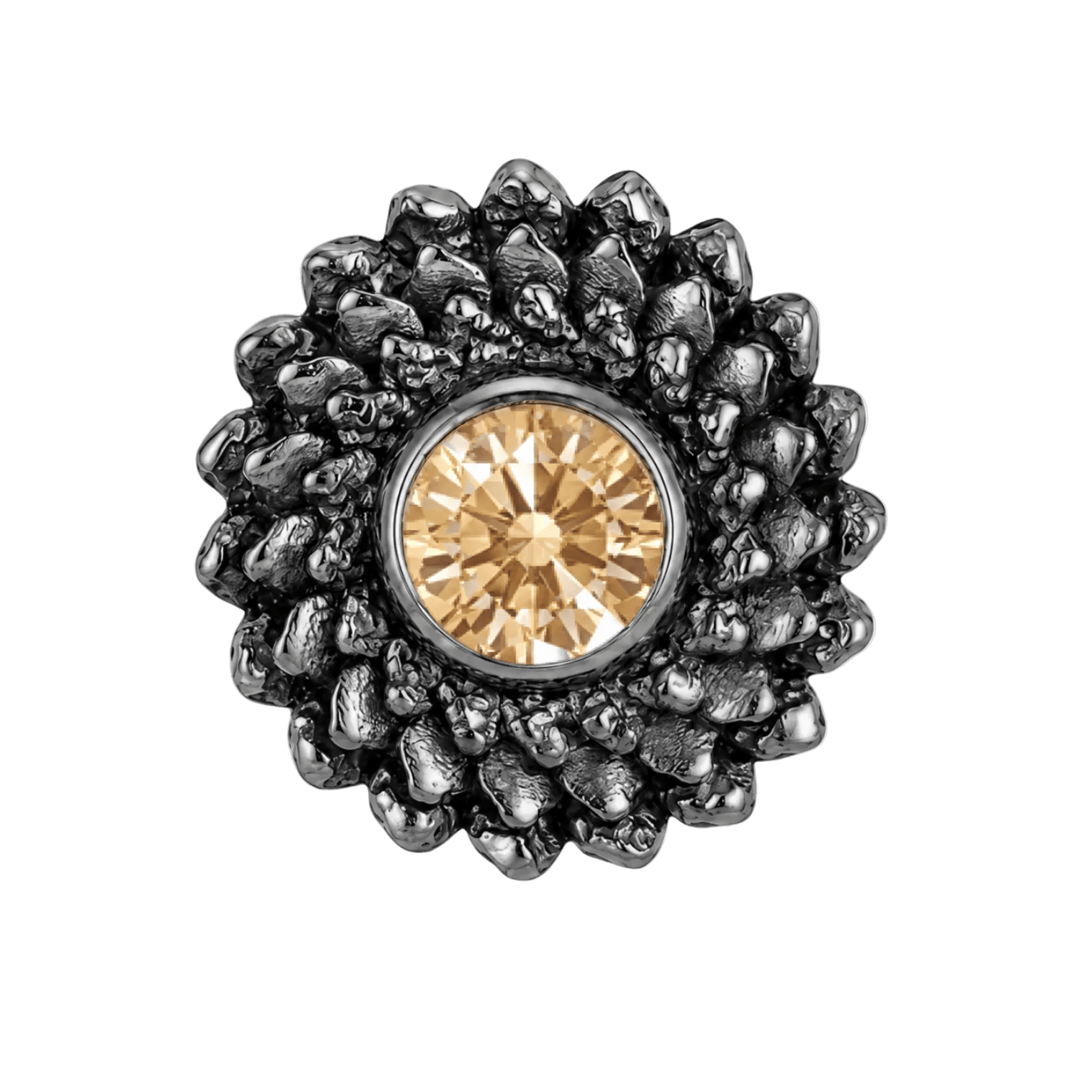 Vortex - 14K Gold Stone Threadless/Threaded End - piercing-zone.com