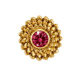 Vortex - 14K Gold Stone Threadless/Threaded End - piercing-zone.com