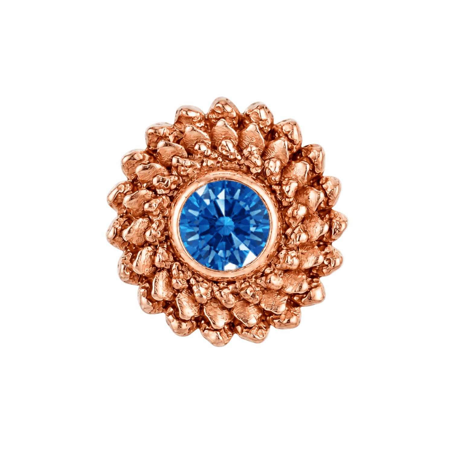 Vortex - 14K Gold Stone Threadless/Threaded End - piercing-zone.com
