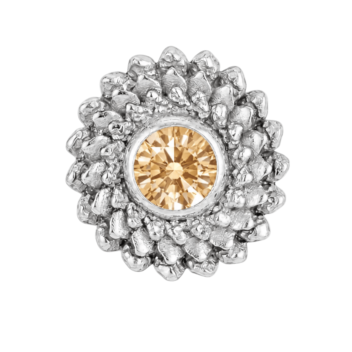 Vortex - 14K Gold Stone Threadless/Threaded End - piercing-zone.com