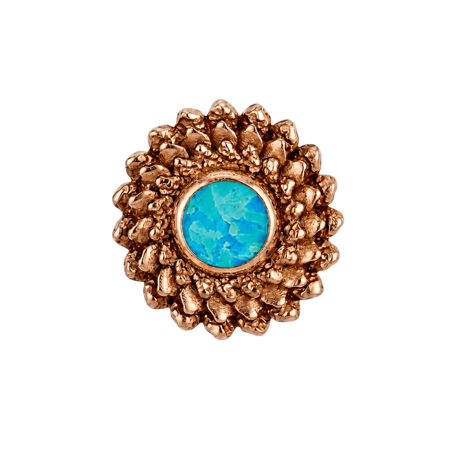 Vortex - 14K Gold Stone Threadless/Threaded End - piercing-zone.com