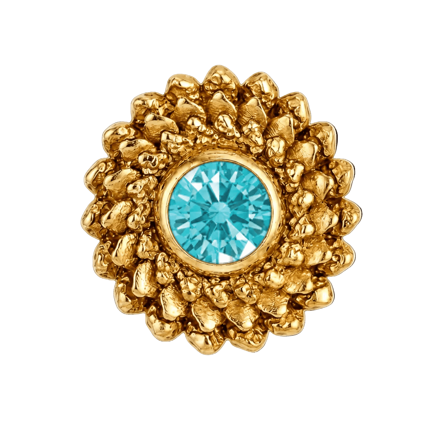 Vortex - 14K Gold Stone Threadless/Threaded End - piercing-zone.com
