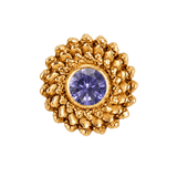 Vortex - 14K Gold Stone Threadless/Threaded End - piercing-zone.com