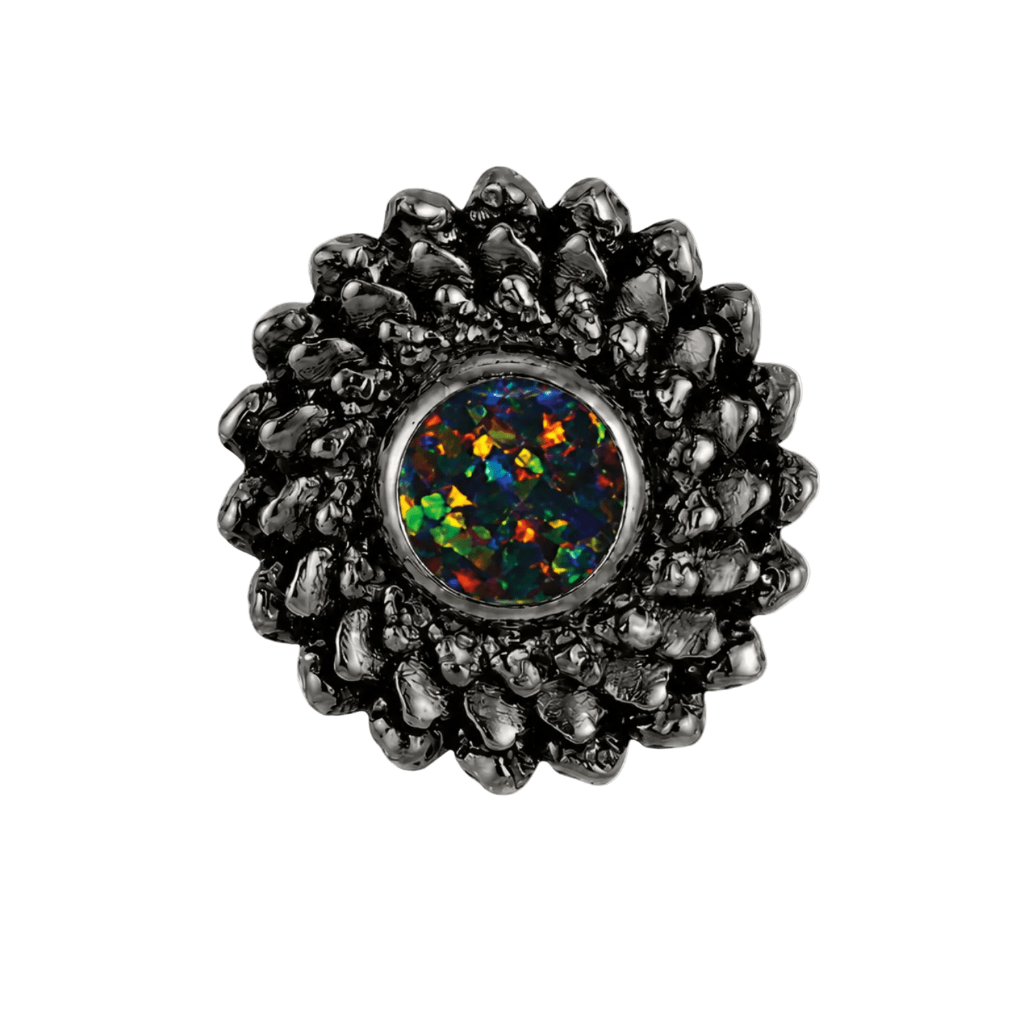 Vortex - 14K Gold Stone Threadless/Threaded End - piercing-zone.com