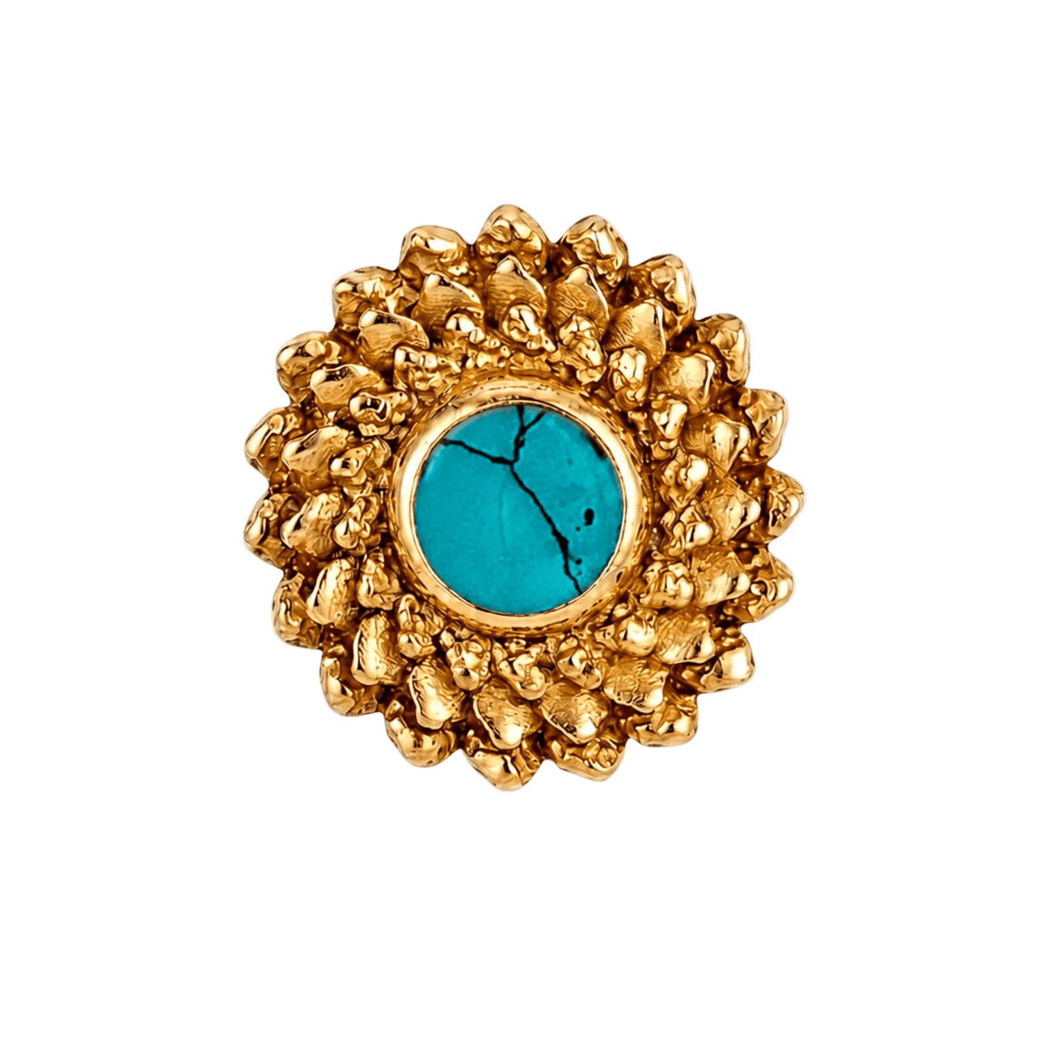 Vortex - 14K Gold Stone Threadless/Threaded End - piercing-zone.com