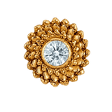Vortex - 14K Gold Stone Threadless/Threaded End - piercing-zone.com