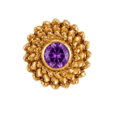 Vortex - 14K Gold Stone Threadless/Threaded End - piercing-zone.com