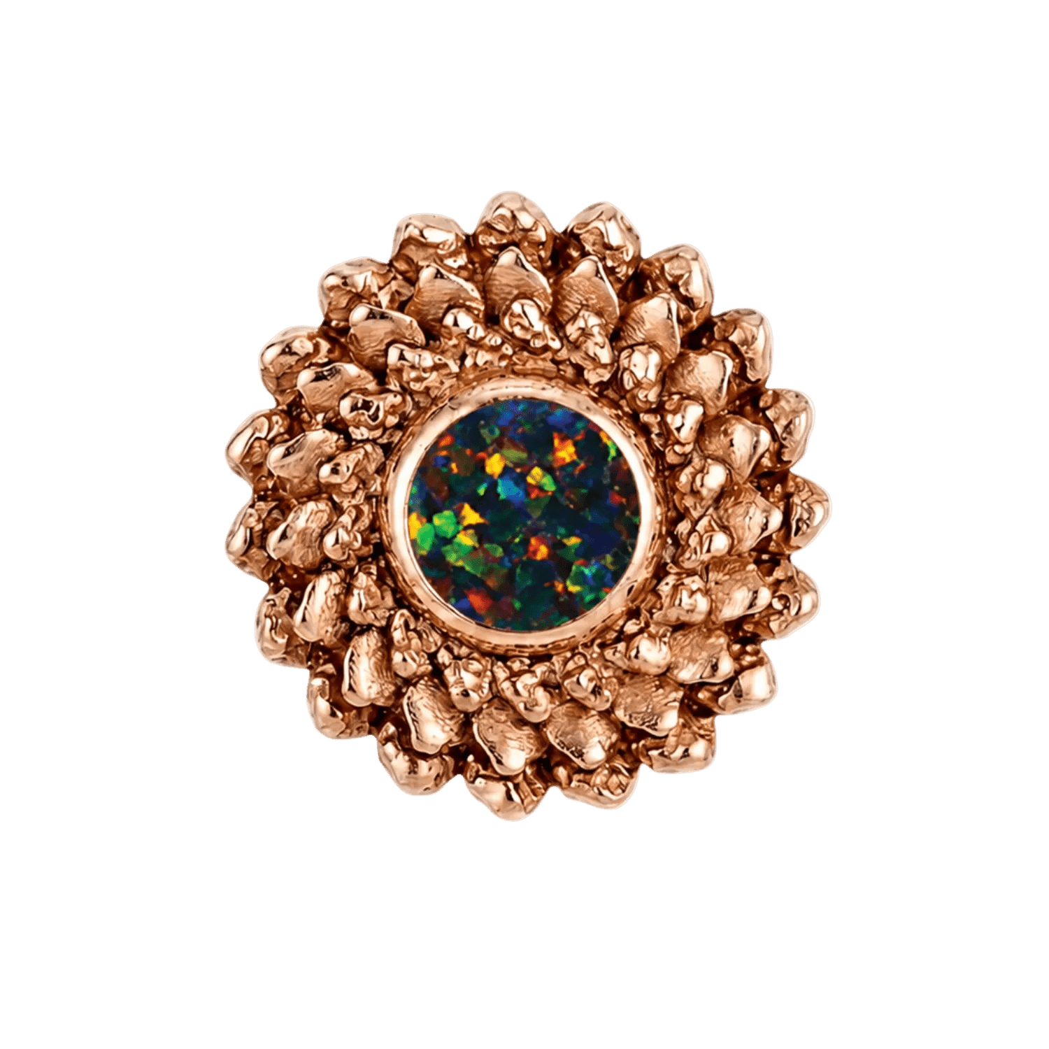 Vortex - 14K Gold Stone Threadless/Threaded End - piercing-zone.com