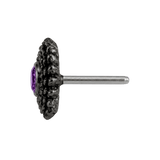 Vortex - 14K Gold Stone Threadless/Threaded End - piercing - zone.com