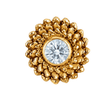 Vortex - 14K Gold Stone Threadless/Threaded End - piercing-zone.com
