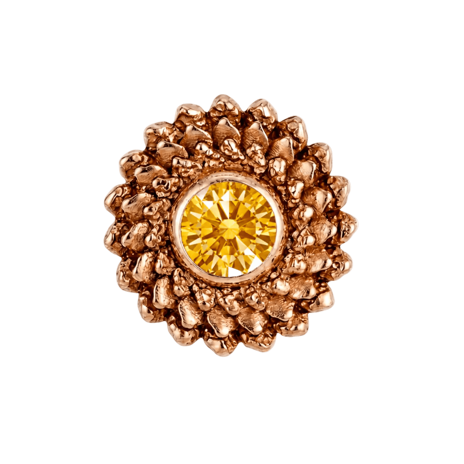 Vortex - 14K Gold Stone Threadless/Threaded End - piercing-zone.com