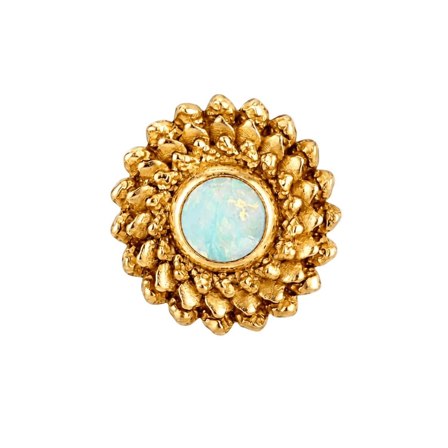 Vortex - 14K Gold Stone Threadless/Threaded End - piercing-zone.com