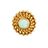 Vortex - 14K Gold Stone Threadless/Threaded End - piercing-zone.com