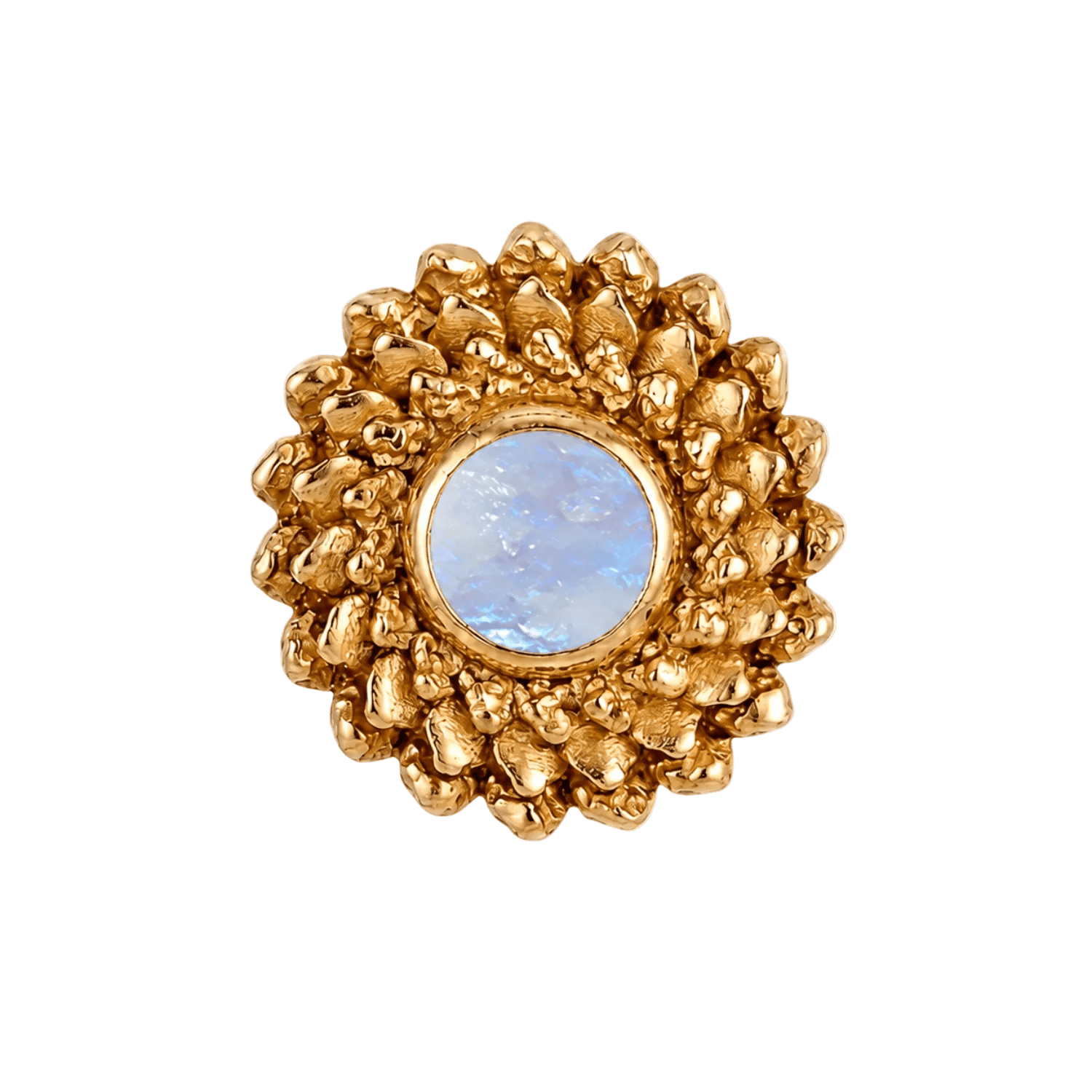 Vortex - 14K Gold Stone Threadless/Threaded End - piercing-zone.com