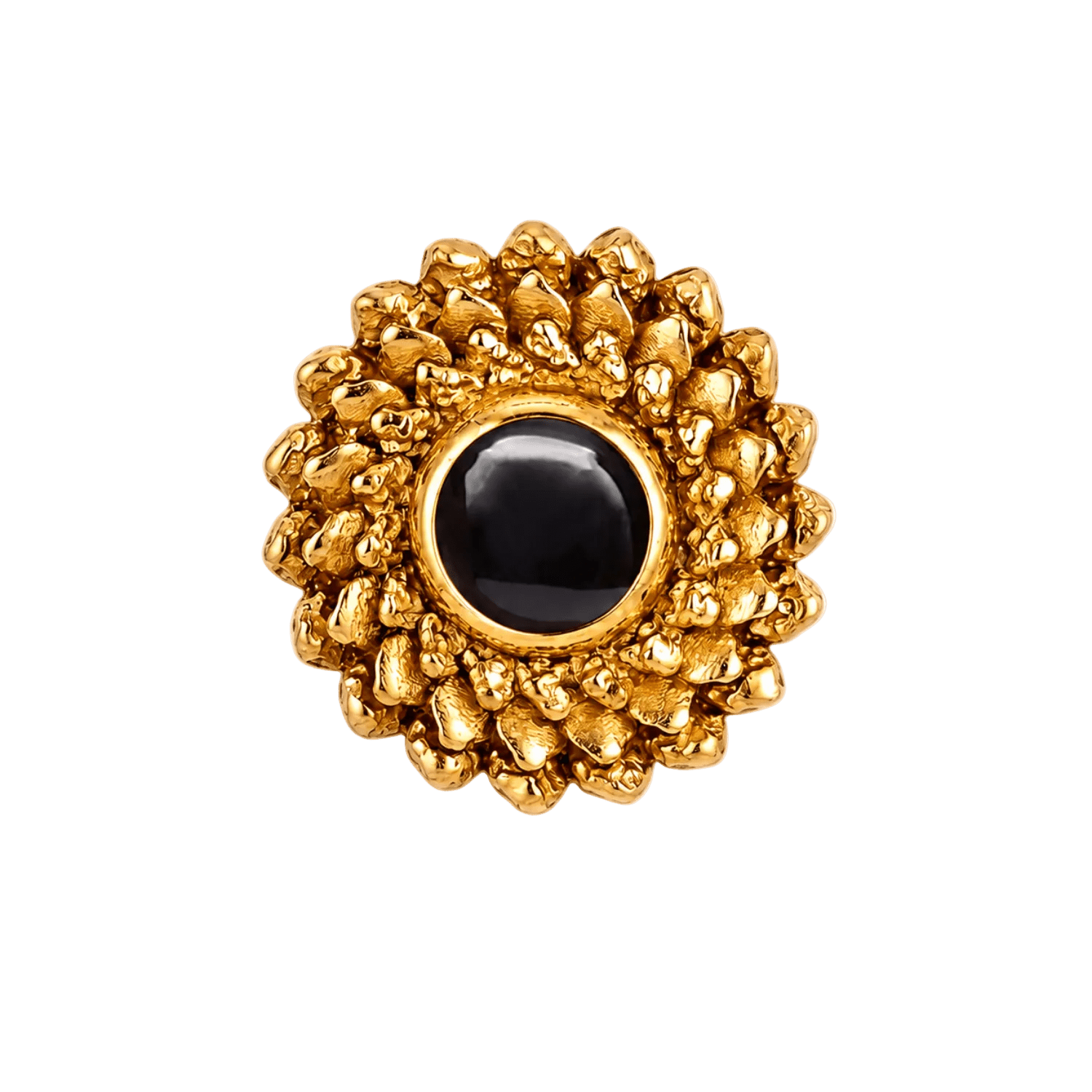 Vortex - 14K Gold Stone Threadless/Threaded End - piercing-zone.com