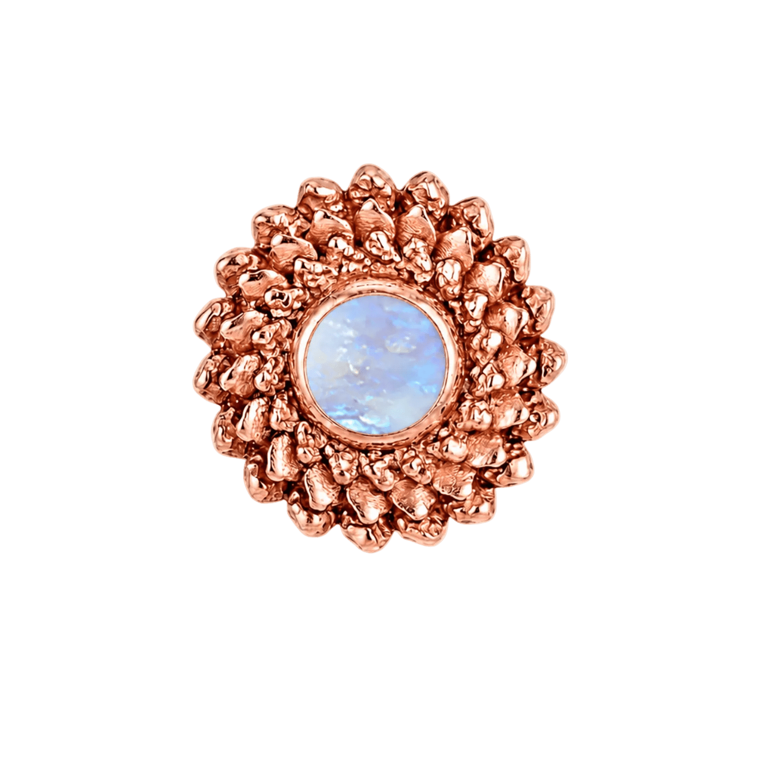 Vortex - 14K Gold Stone Threadless/Threaded End - piercing-zone.com