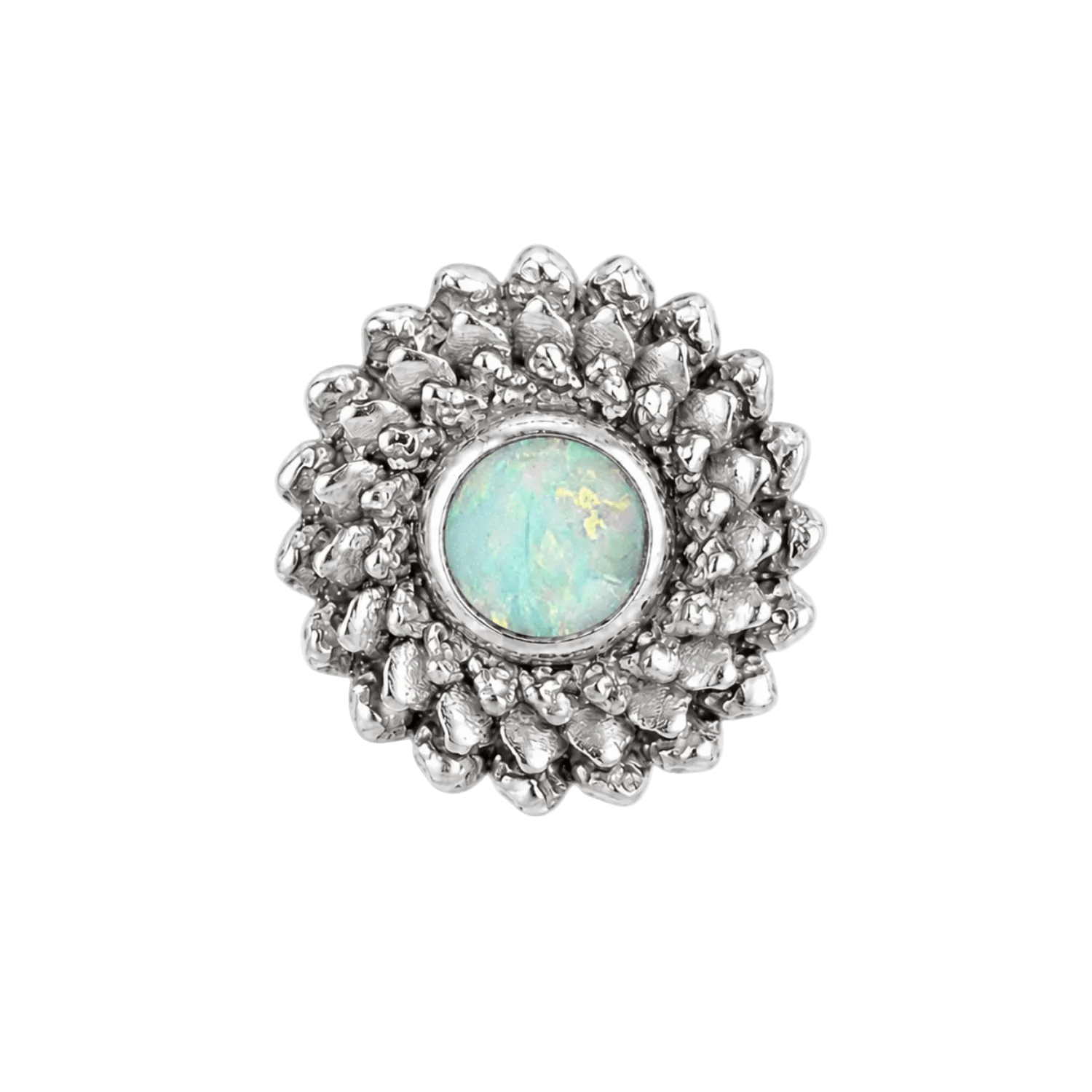 Vortex - 14K Gold Stone Threadless/Threaded End - piercing-zone.com