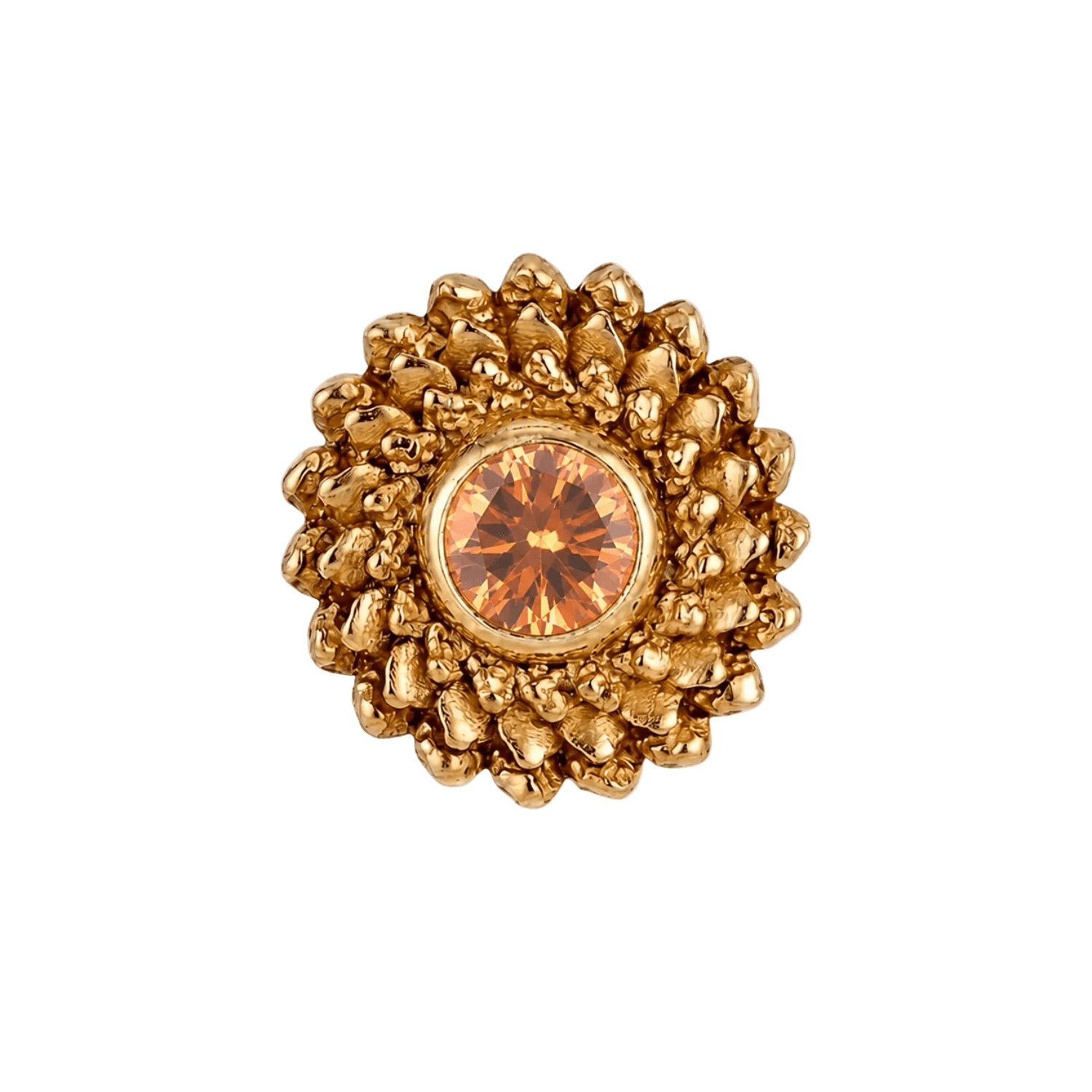 Vortex - 14K Gold Stone Threadless/Threaded End - piercing-zone.com
