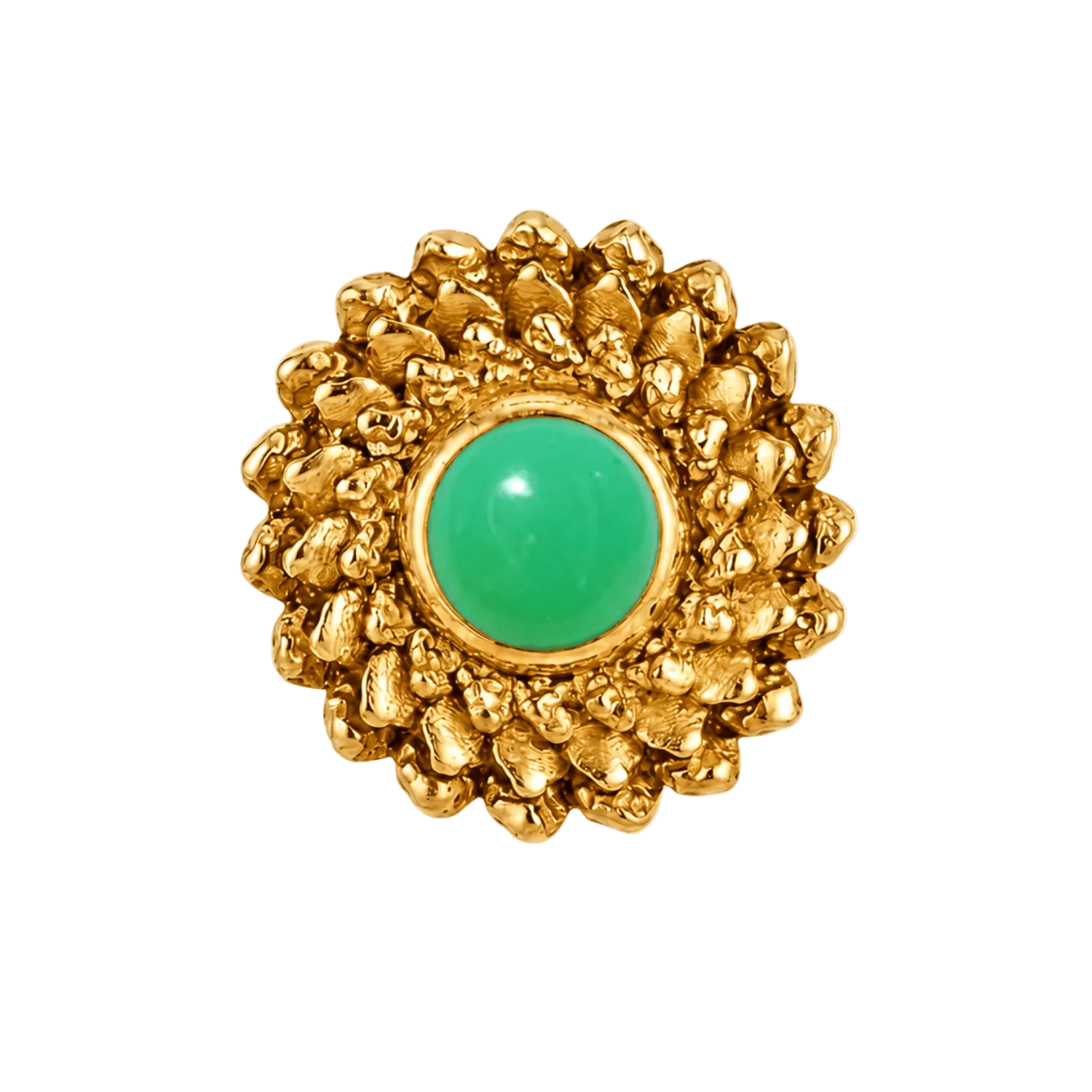 Vortex - 14K Gold Stone Threadless/Threaded End - piercing-zone.com