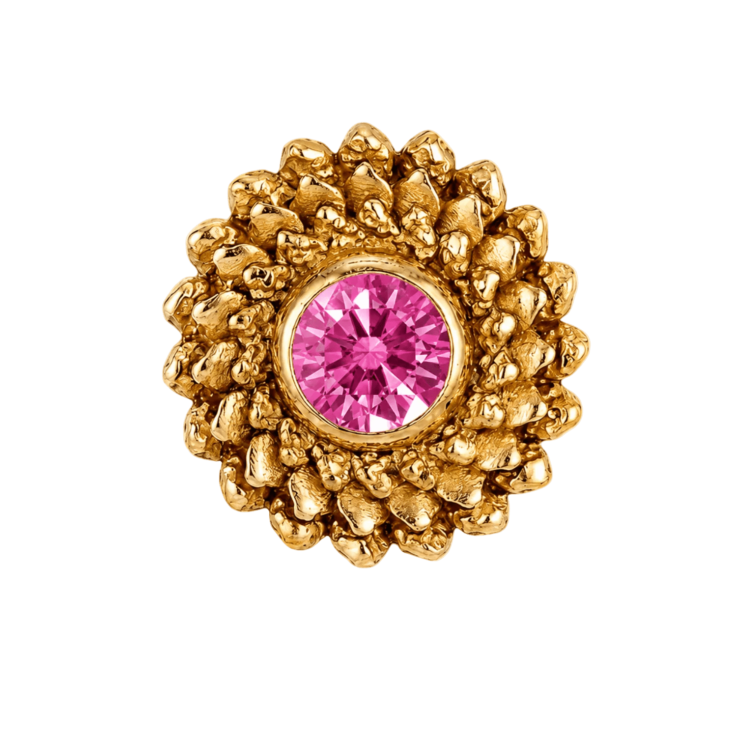 Vortex - 14K Gold Stone Threadless/Threaded End - piercing-zone.com