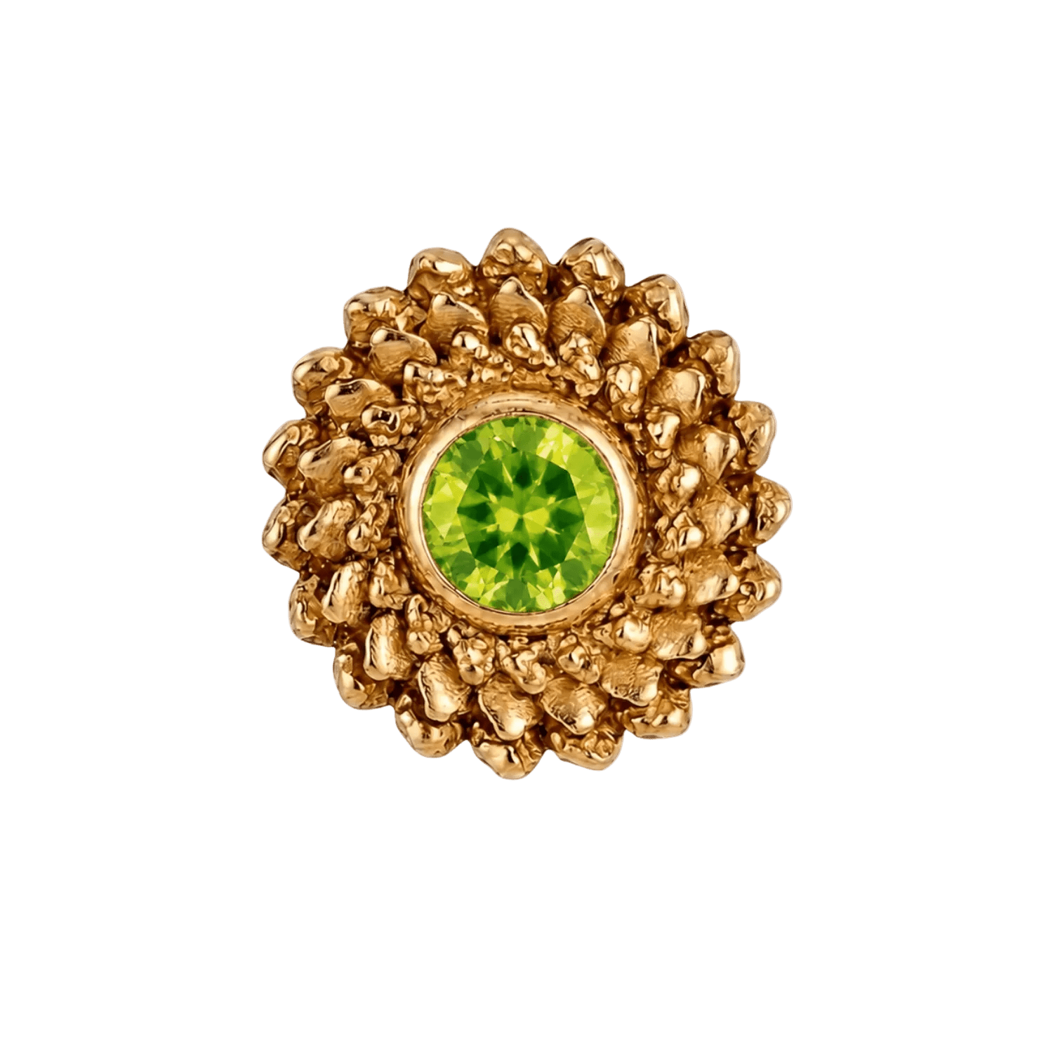 Vortex - 14K Gold Stone Threadless/Threaded End - piercing-zone.com