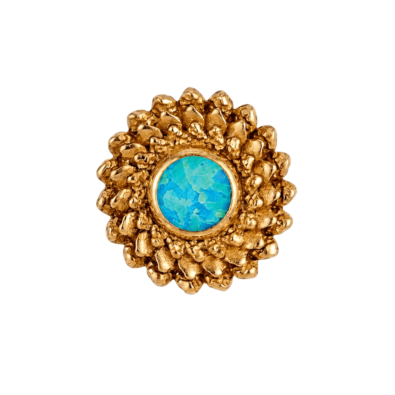 Vortex - 14K Gold Stone Threadless/Threaded End - piercing-zone.com