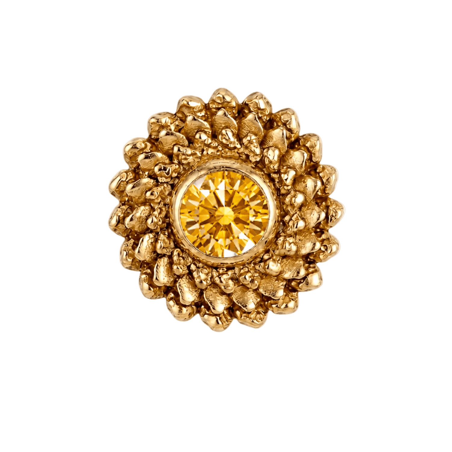 Vortex - 14K Gold Stone Threadless/Threaded End - piercing-zone.com