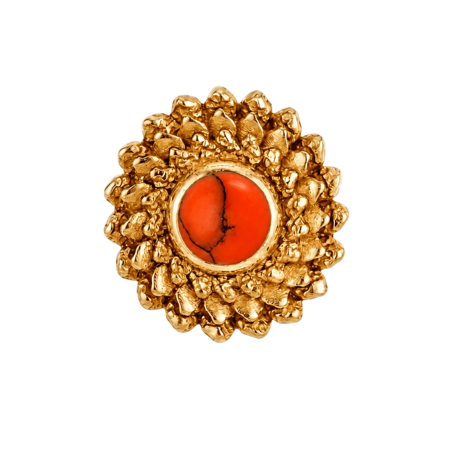 Vortex - 14K Gold Stone Threadless/Threaded End - piercing-zone.com
