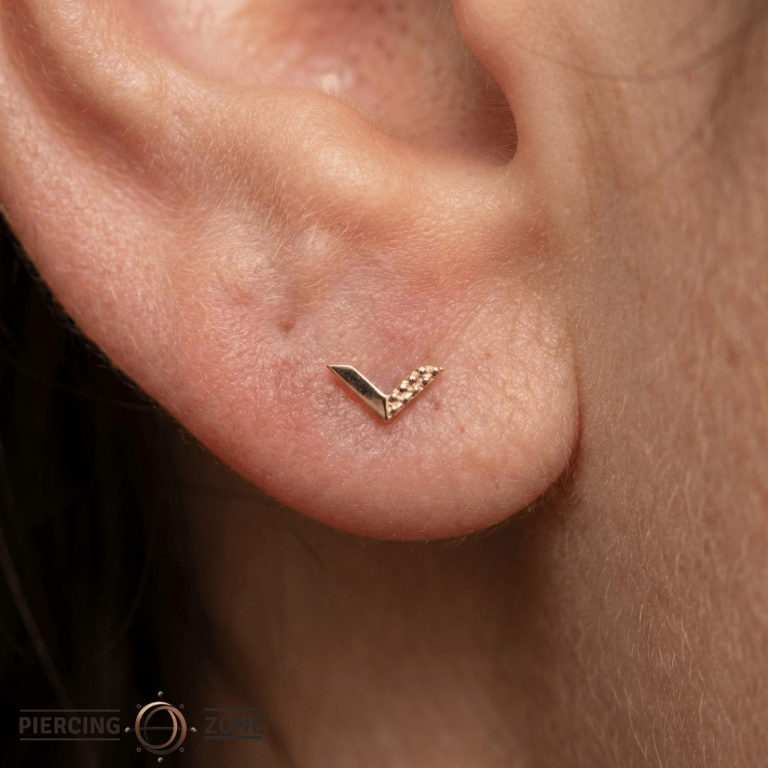 Vortex – Dual - Finish Arrow – 14K Gold Threadless End - piercing - zone.com