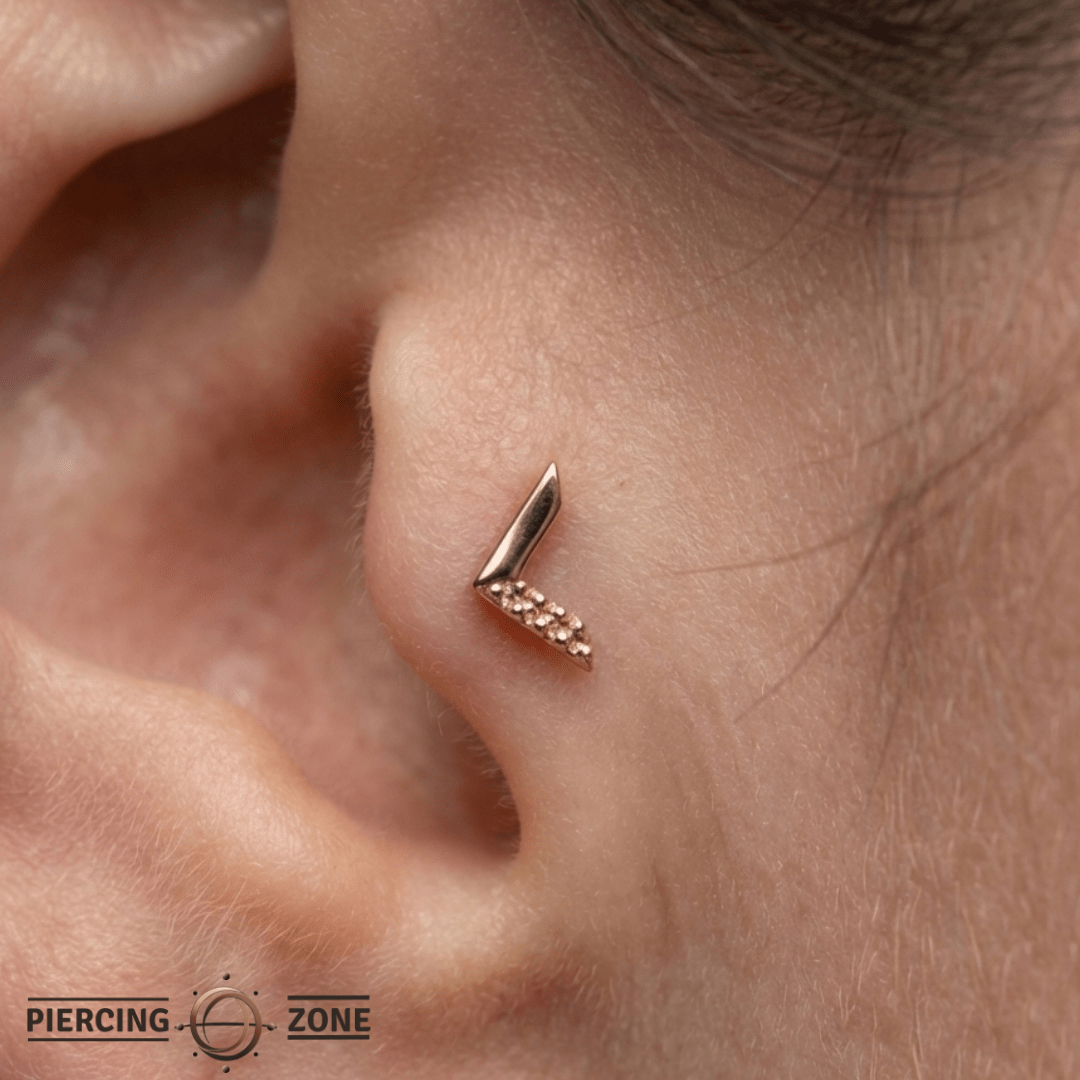 Vortex – Dual - Finish Arrow – 14K Gold Threadless End - piercing - zone.com