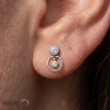 Warhol – Swarovski CZ Dangle – 14K Gold Threadless End - piercing - zone.com