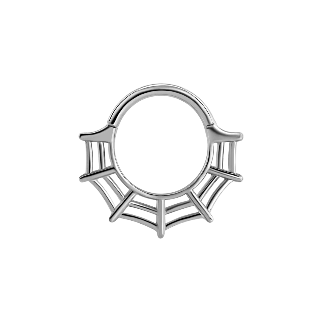 Web Seamless Ring – 14K Gold Halloween Piercing - piercing - zone.com