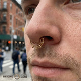 Web Seamless Ring – 14K Gold Halloween Piercing - piercing - zone.com