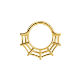 Web Seamless Ring – 14K Gold Halloween Piercing - piercing - zone.com