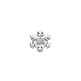 Wet Snowflake – 14K/18K Gold Threadless End - piercing - zone.com