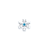 Wet Snowflake – 14K Gold Threadless/Threaded End