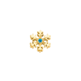 Wet Snowflake – 14K Gold Threadless/Threaded End