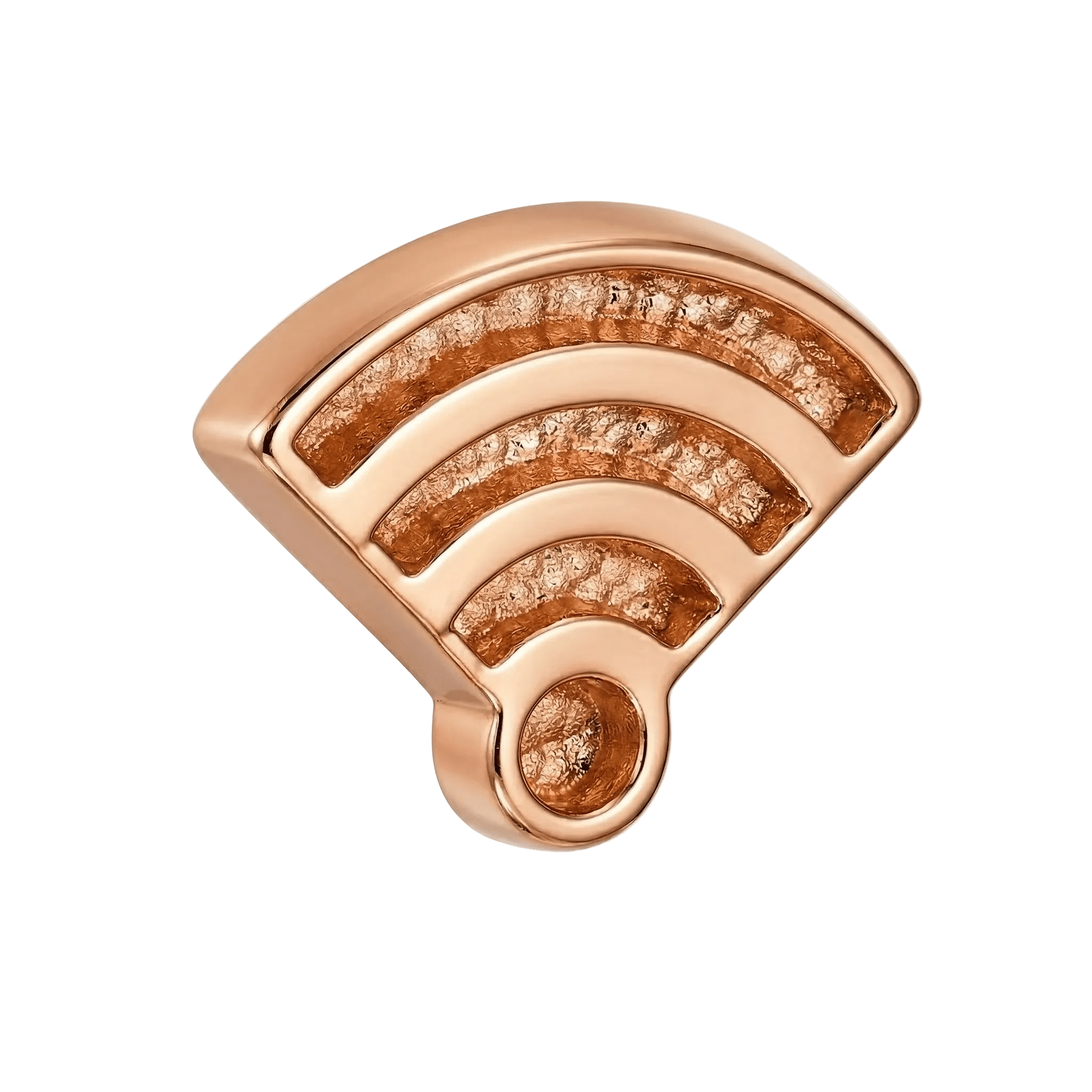 Wi - Fi Symbol – 14K Gold Threadless/Threaded End - piercing - zone.com