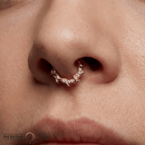 Wild Hearts – CZ Bloom – 14K Gold Clicker - piercing - zone.com