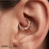 Wild Hearts – CZ Bloom – 14K Gold Clicker - piercing - zone.com