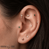 Wine Glass – 14K Gold Threadless/Threaded End - piercing - zone.com