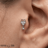 Wine Glass – 14K Gold Threadless/Threaded End - piercing - zone.com