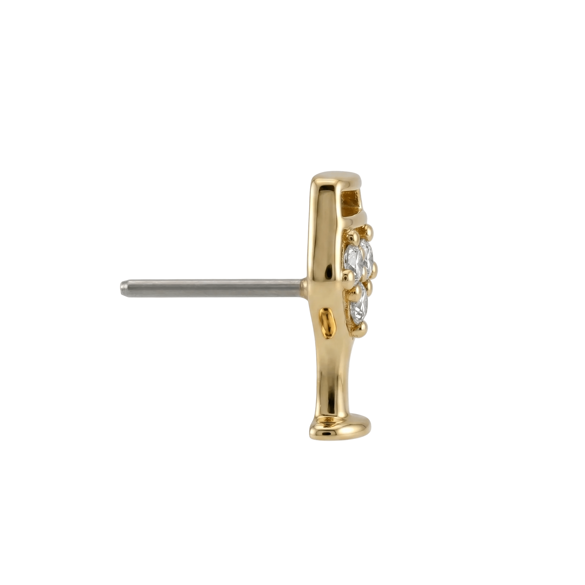 Wine Glass – 14K Gold Threadless/Threaded End - piercing - zone.com